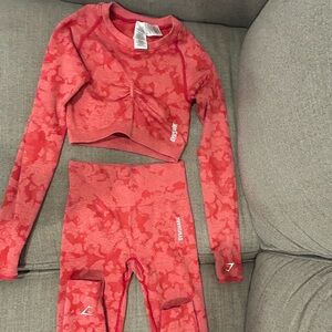 Gymshark Vibrant Red Camo Set